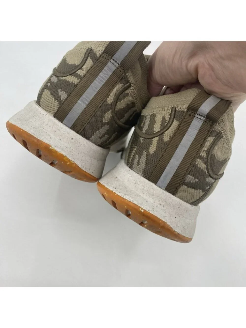 FitFlop Vitamin FF E01 Camo Knit Sports Sneakers Mossy Green Womens Size 8.5